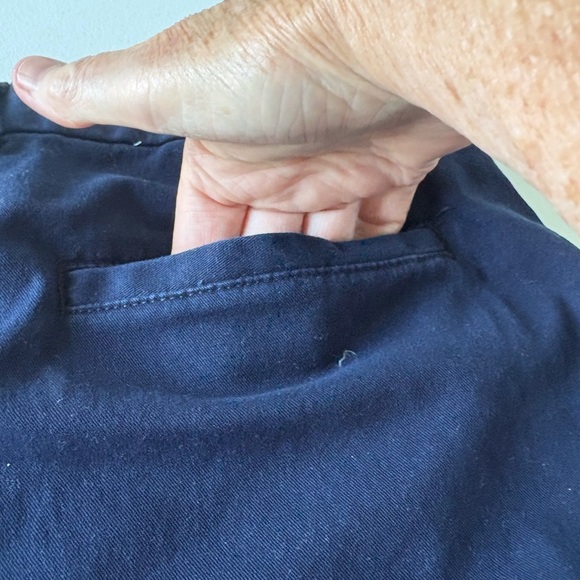 Old Navy Size 34 Lot of 2 Pants Navy Blue & Light Tan School Chino Preppy Khakis - Picture 6 of 16